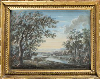 HENRI-DÉSIRÉ VAN BLARENBERGHE (Lille 1734-1812 Paris) Two classical landscapes.
